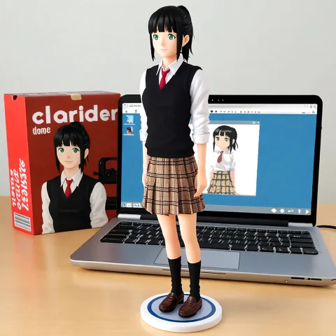Loratknbwtyotsumotoryoukaanima004, She Is A Toy-like Figure.... — Stable Diffusion AI Prompt: , She is a toy-like figure. The figure is smaller than a computer. She is standi...