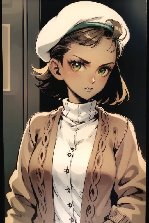 Shinkawa Youji, Portrait, Face Focus1.3, Brushstrokes, Retro...