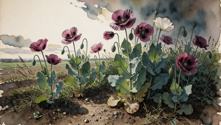 Inkpoet, A Traditional Transparent Watercolor Painting Of Pa...