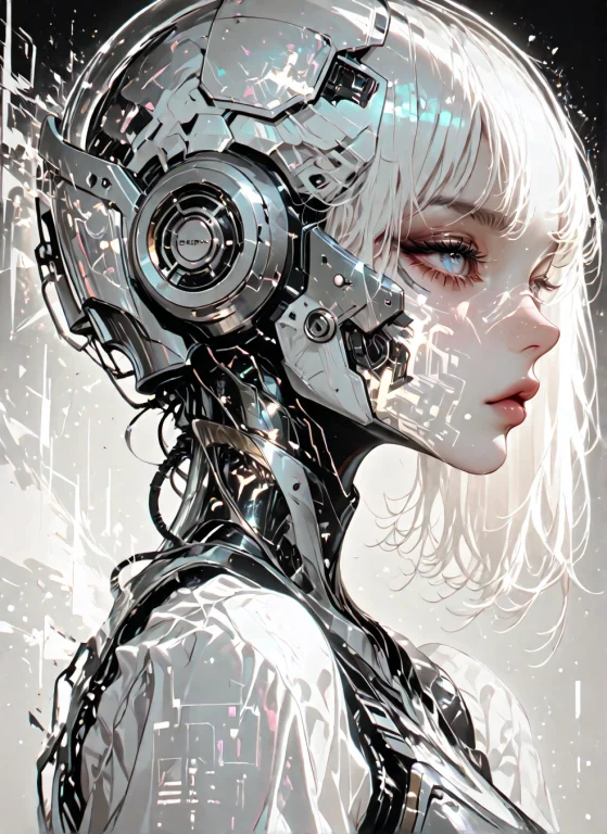 Best Quality, Newest, Absurdres, Highres, Mcnm, 1girl, Cybor...