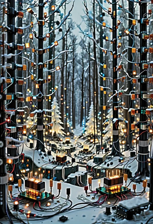Transistors Winter Forest