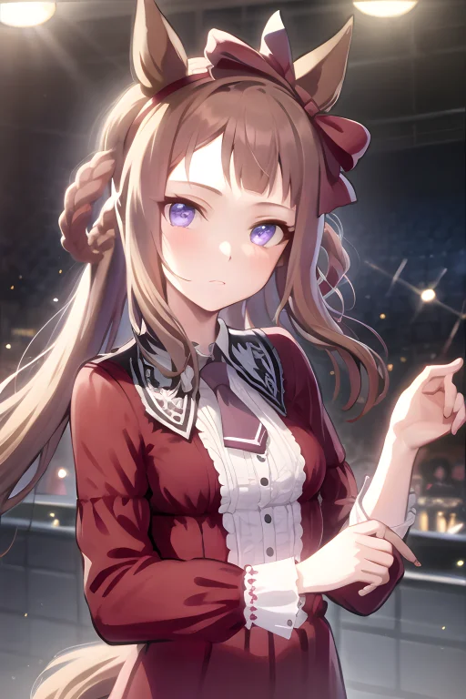 Sweep Tosho Umamusume, Fudangi, Hair Bow, Red Dress, Long Sl...