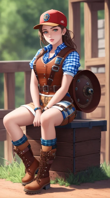 Tiktok Girl, Fullbodyshot1.3 Sitting1.2 Brownhair , Baseball...