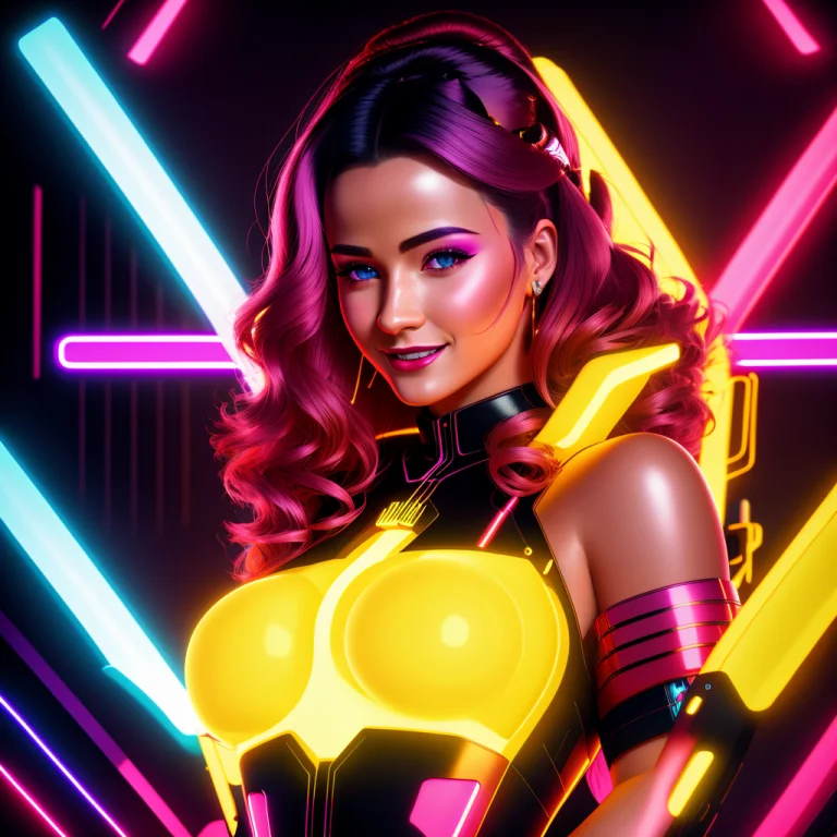 Masterpiece, 4k, Hq, Loraneonbabes0.8, Neon Babe, Looking At...