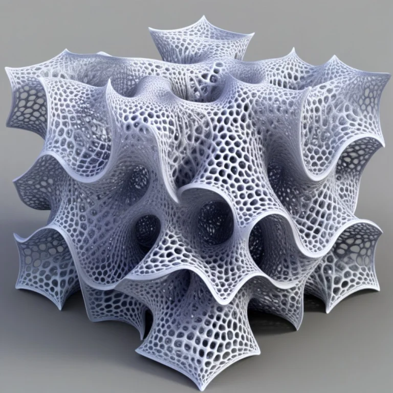 A Gyroid Octopus, Continuous, Curved-sheet Structure That De...