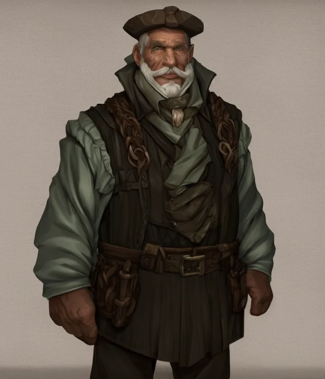 Charhelper, Digital Painting, Dieselpunk Outlaw, Wrinkled Ol...