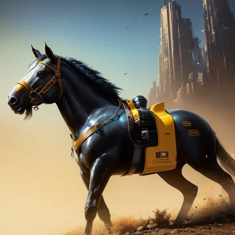 Detailed Horse Beeez0.8, Matte Oil Painting, A Sci-fi Conce... — Stable Diffusion AI Prompt: detailed (horse | beeez:0.8), matte oil painting, a sci-fi concept art painting...