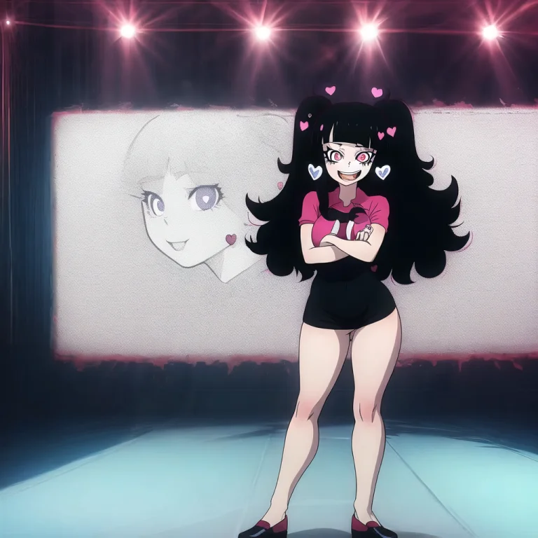 A Masterpiece Cartoon Of A Girl Posing, Masterpiece, Best Qu...