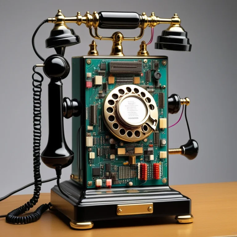 Generate A High-detail Digital Image Of A 1910-era Telephone...