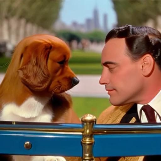 Closeup Portrait Of A Two Dogs1.1 In Love, With New York Cit...