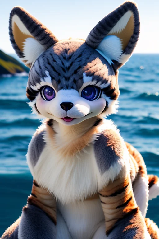 Realistic, Solo, Furry, Fursuit, Charater, Photorealistic, S...