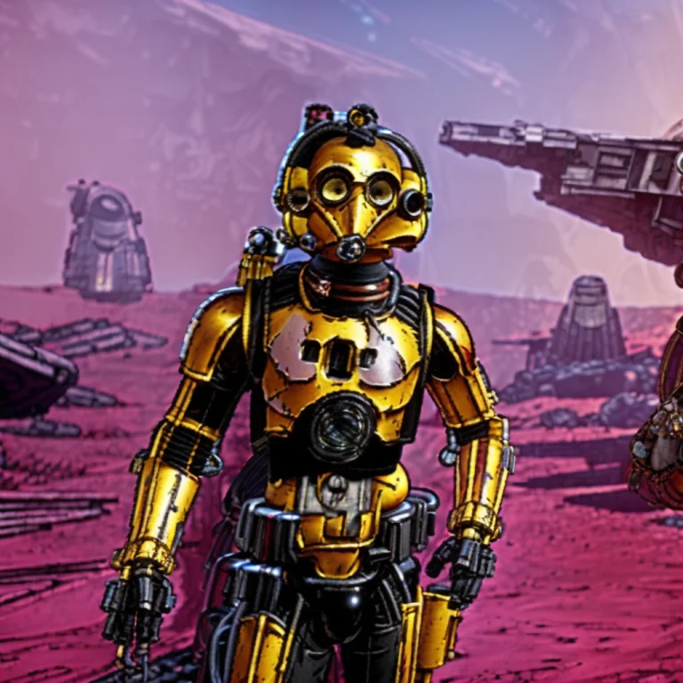 3d Render Of Star Wars C3po In The Style Of Stbtc, Casino Ae...