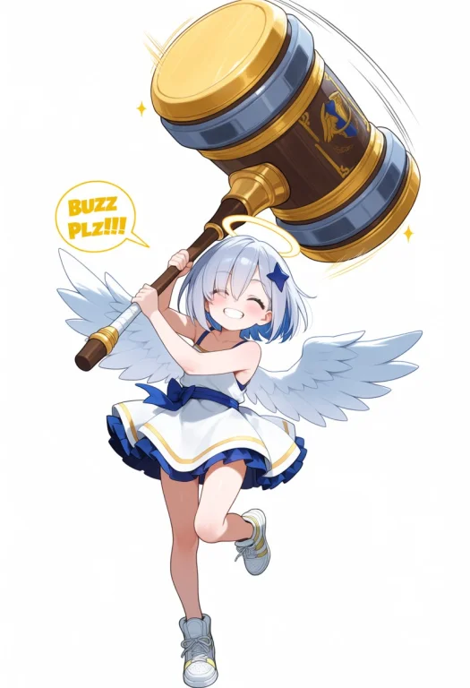 Masterpiece, Best Quality, 1girl, Angel, Wings, Halo, Smilin...