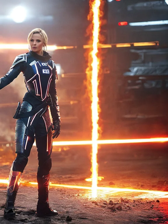24 Year Old Woman With Blonde Hair As A Royal Space Warrior...