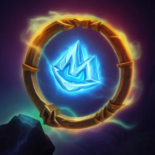 Awesome Rpg Icon Of Mages Medallion, Arcane Mana Voltage Ene...