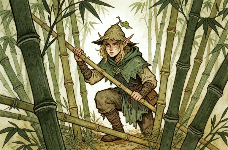A Dragonbanerpg Style Illustration Of An Elf With Pointed Ea...