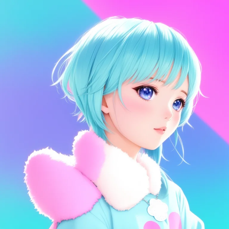 Anime 90s Kawaii Anime Pastel Plush Iridescent