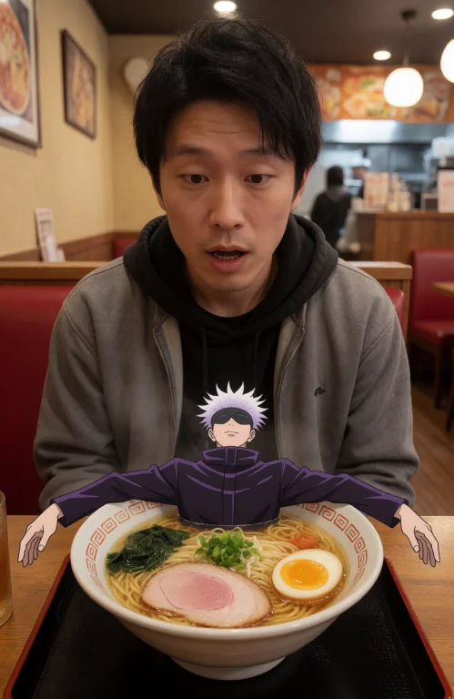 A Realistic Man Is Sitting In A Caf In Front Of Him, On The...