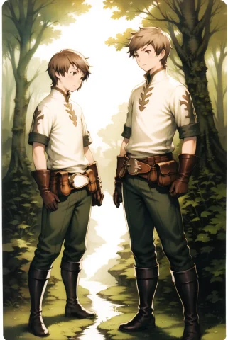 Yoshida Akihiko, 1boy, Tiz Arrior, Belt Pouch, Boots, Brown... — Stable Diffusion AI Prompt: yoshida akihiko, 1boy, tiz arrior, belt pouch, boots, brown hair, full body, glo...