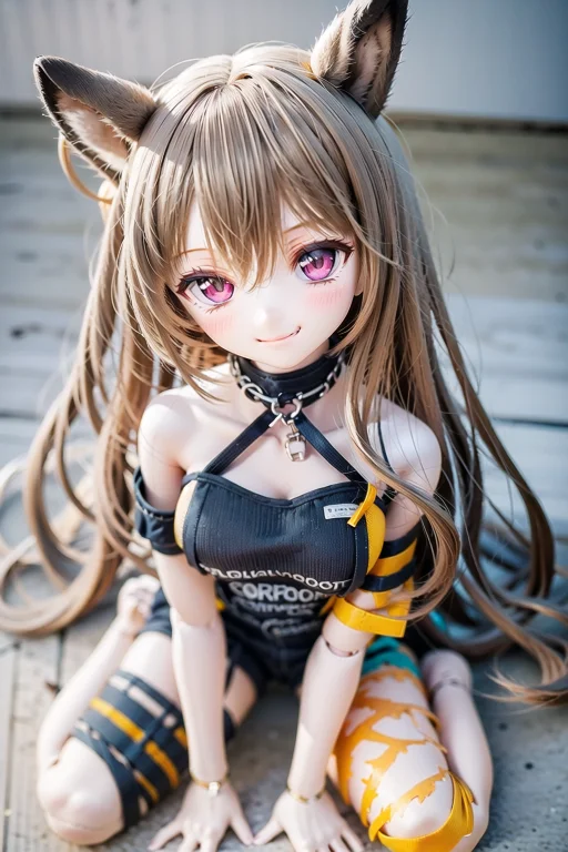 Hires,doll, Dd, 1girl,colarcoast,smirk,wariza,loraarknightsc...