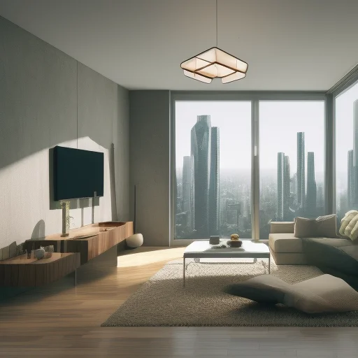 High Resolution Concept Art Of An Apartment Living Room Over...