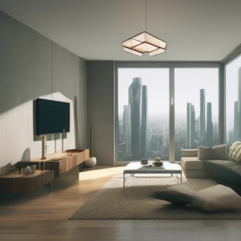 High Resolution Concept Art Of An Apartment Living Room Over... — Stable Diffusion AI Prompt: high resolution concept art of an apartment living room overlooking a large futu...