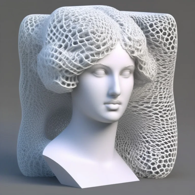A Classical Greek Bust Of Venus, Reimagined As A Futuristic...