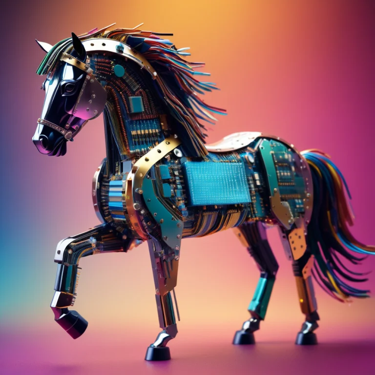 Horse Made Out Of Transistors, Looks Beautiful And Aesthetic...