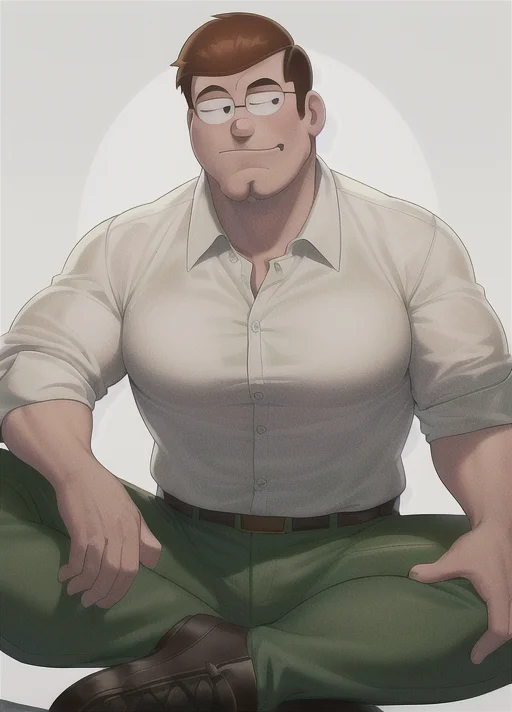 Peter Griffin, 1boy, Solo, Masterpiece, Best Quality, Green...