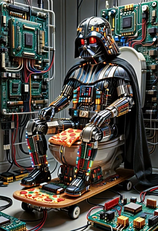 A Microchip Clusters Darth Vader Completely Built Out Of Ele...