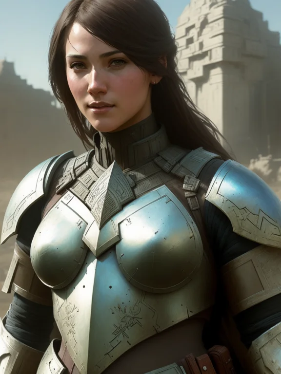 Art By Craig Mullins1.1, A Woman In Armor, Intricate Details...