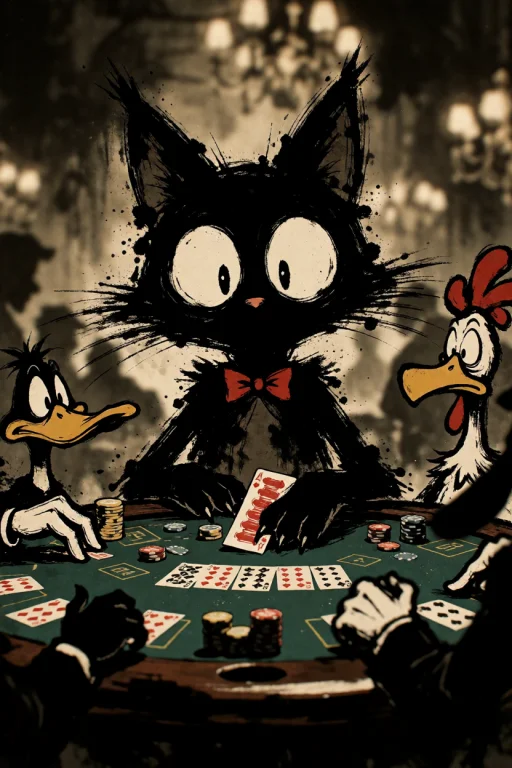 Sumiink, Ta86wistfall, A Absurd Cartoon Black Cat With Big S...