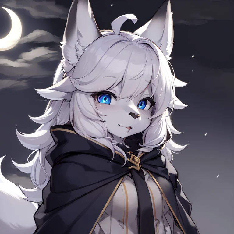 Fluffy Anthro Furry1.3, 1girl, Solo, Furry Wolf, Wolf Ears,...