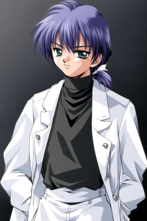 Tachi-e, Loramoon-v21 Mima Ryousuke, Solo, Black Background,...
