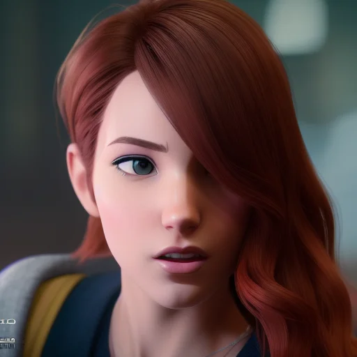 Spiderverse Style, Sexy Redhead Woman , 3d, 3d Art, 4k, 8 K...
