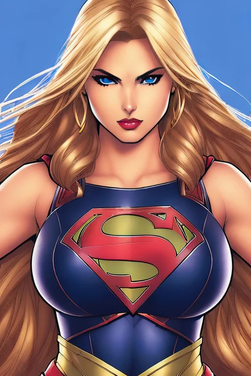 1girl, Solo, Style Of Joemadureira, Supergirl, Beautiful Fac...