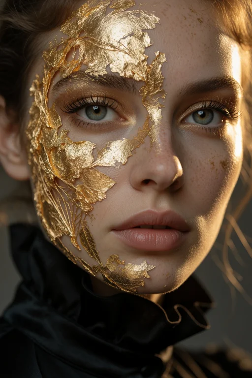 14. A Hyper-realistic, Complex Close-up Of A Womans Face Ado...