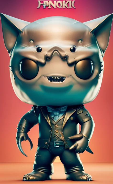 A Cute Funkopop Style Shark Anthro, Partying In A Big Club F...