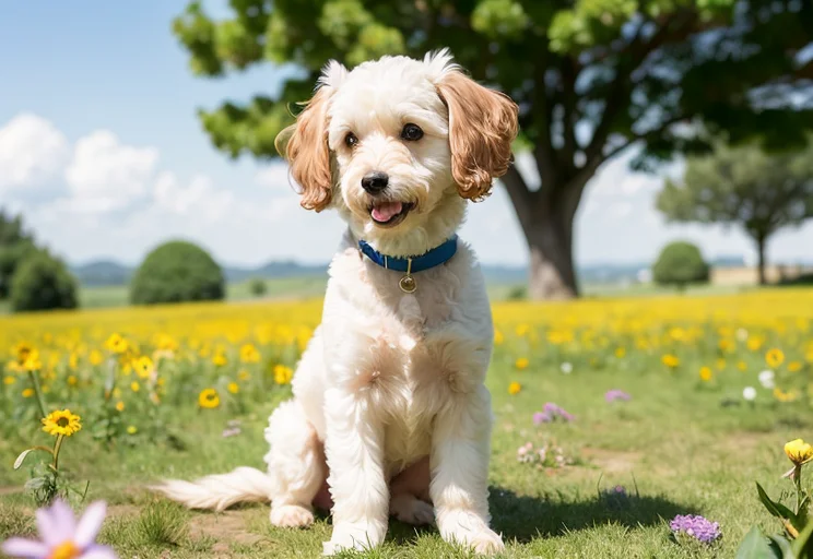 1teddy Dog, Poodle, Bichon Frise, Lovable, Yellow Dog, Full...