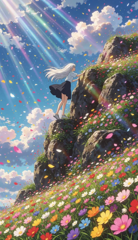 Anime Masterpiece, Makoto Shinkai Style. Vertical Compositio...