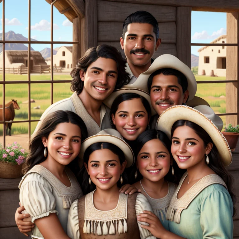 Style Of A Realistic Painting, A Group Of 1740s Mexican Ranc...