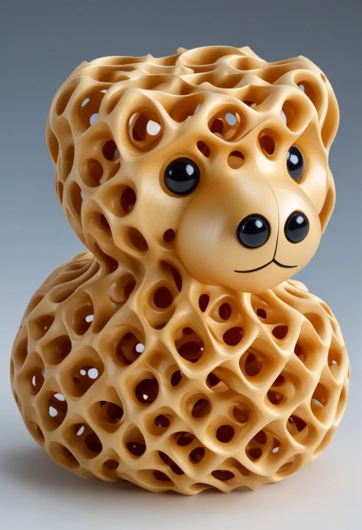 Teddy Bear Made Of Gyroid, Gyroid, Gyroid Lattice, Gyroid Fi...