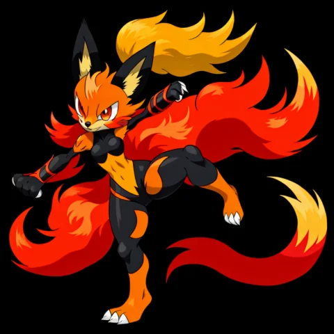 Masterpiece1.2, Best Quality1.2, Pokemon, Fighting And Fire... — Stable Diffusion AI Prompt: (masterpiece:1.2), (best quality:1.2), pokemon, fighting and fire types, powerfu...