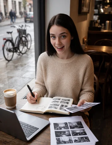 A Candid Medium-close Portrait Of Dr0sliv Seated Alone At A... — Stable Diffusion AI Prompt: A candid medium-close portrait of dr0sliv seated alone at a café table by the wi...