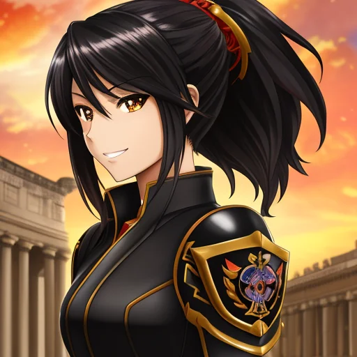 Art By Yaguru Magiku, A Teenage Girl Wearing A Black Western...