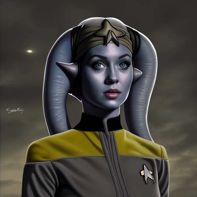 High Quality Photorealistic Painting Of A Twilek Woman In A...