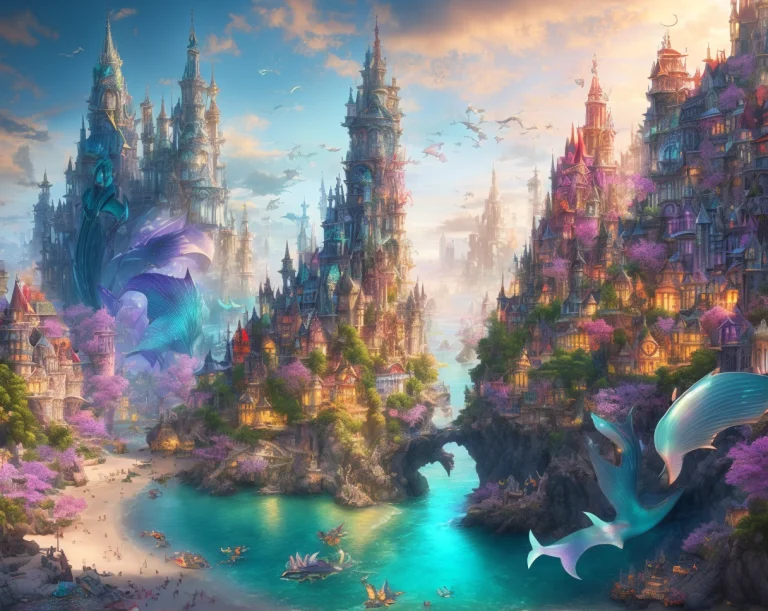 A Colorful City, Detailed, Architecture, Buildings, Town, Fa...