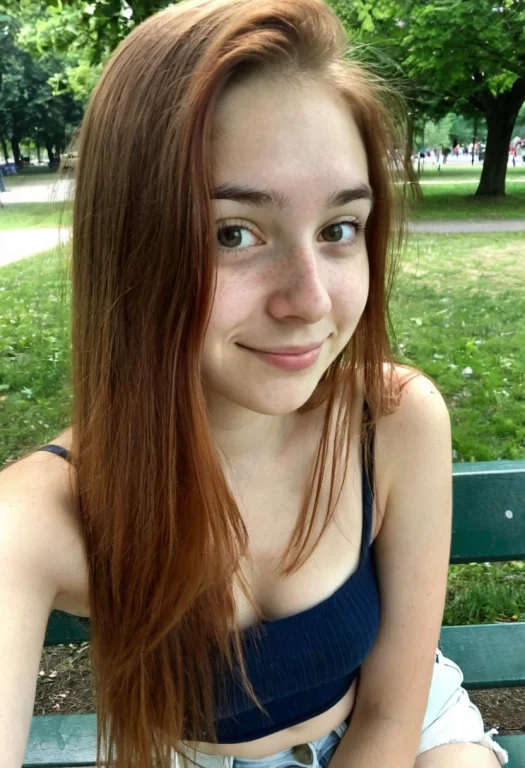 Candid Smartphone Selfie Of A 24-year-old Woman1.3 With Long...