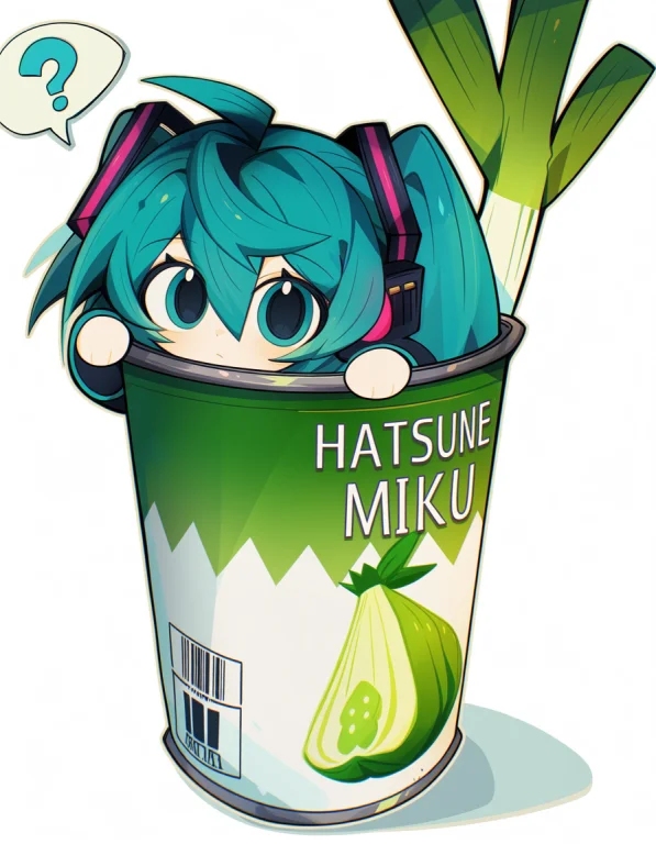 Score7, Score8, Chibi, Hatsune Miku, 1girl, Solo, A Small Ha...