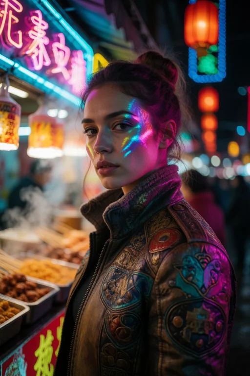5. A Vibrant, Complex Editorial-style Portrait Of A Woman In...